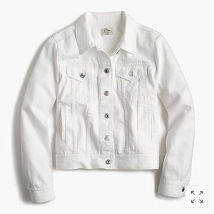 JCrew White Jean Jacket